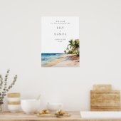 Affiche de bienvenue de mariage Tropical Beach (Cuisine)