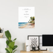 Affiche de bienvenue de mariage Tropical Beach (Bureau à domicile)