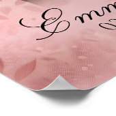 Affiche de bienvenue de mémoire Rose Blush (Coin)