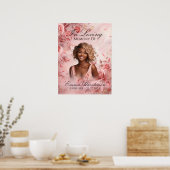 Affiche de bienvenue de mémoire Rose Blush (Cuisine)