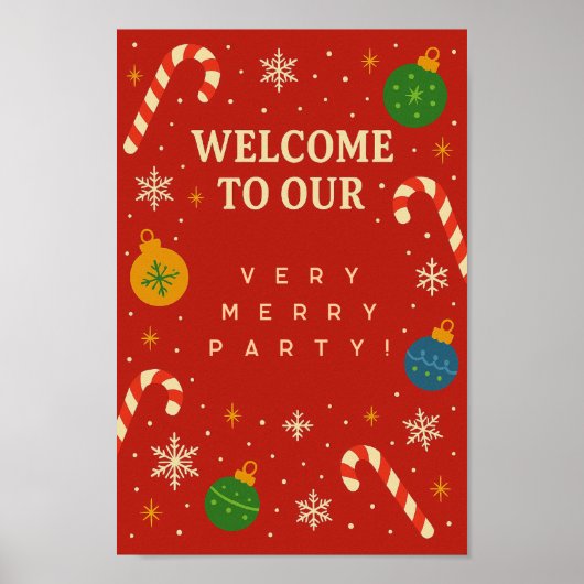 Affiche de bienvenue de Noël | Affiche joueuse (Devant)