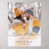 Affiche de bienvenue de photo de mariage avec supe (Devant)