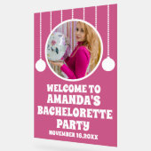 Affiche de bienvenue de photo en acrylique rose ch (Angle)