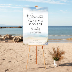 Affiche de bienvenue de plage minimale