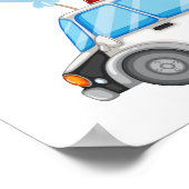 Affiche de bienvenue de police fête d'anniversaire (Coin)