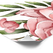 Affiche de bienvenue de Quinceanera florale rose p (Coin)