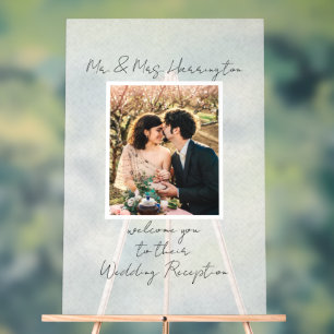 Affiche de bienvenue de réception de mariage