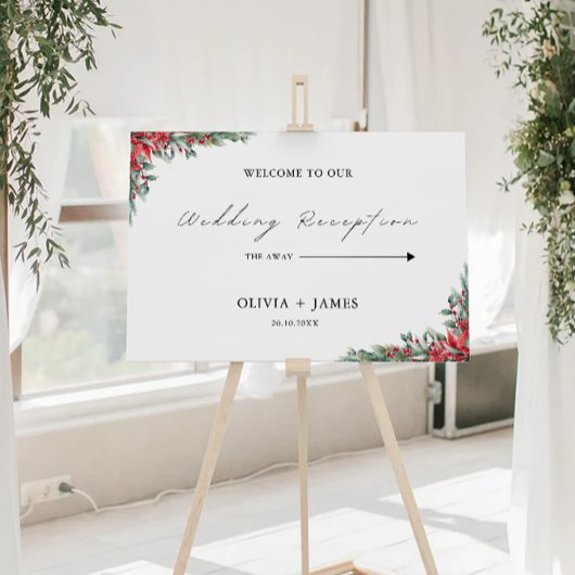 Affiche de bienvenue de réception de mariage de No