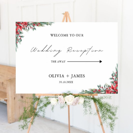 Affiche de bienvenue de réception de mariage de No