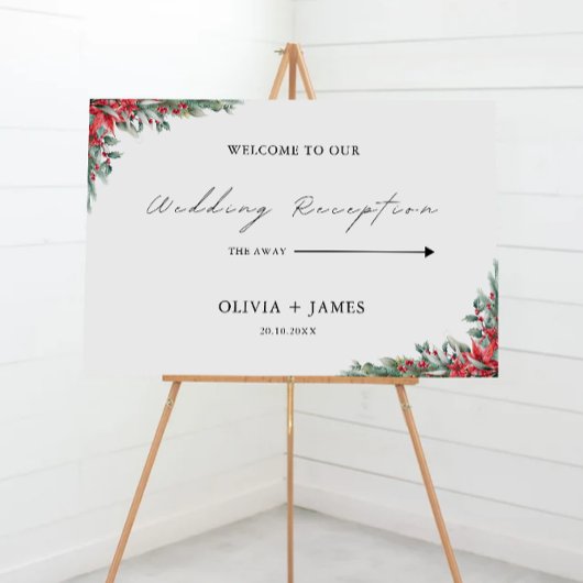 Affiche de bienvenue de réception de mariage de No