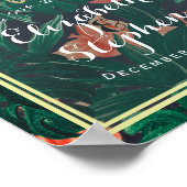 Affiche de bienvenue de réception de mariage flora (Coin)