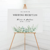 Affiche de bienvenue de réception de mariage verdo
