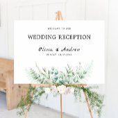 Affiche de bienvenue de réception de mariage verdo