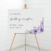 Affiche de bienvenue de réception de mariage viole