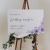 Affiche de bienvenue de réception de mariage viole