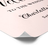 Affiche de bienvenue de réception Noir Noir Noir R (Coin)