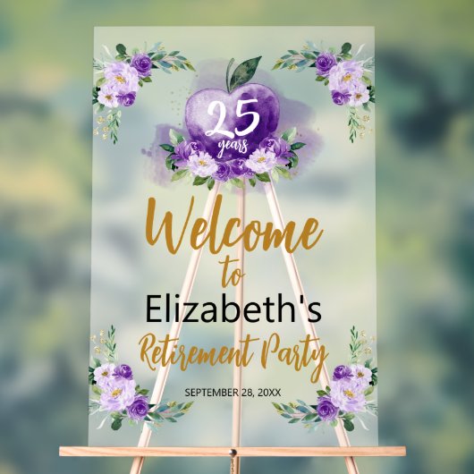 Affiche de bienvenue de retraite de l'enseignant a (Neutre)