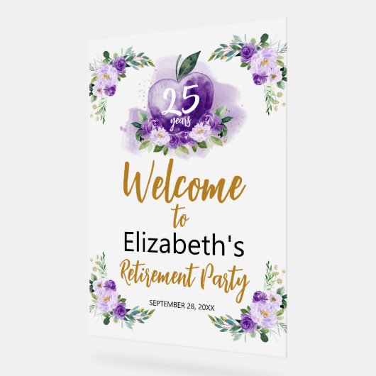 Affiche de bienvenue de retraite de l'enseignant a (Angle)