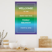 Affiche de bienvenue de réunion de famille personn (Cuisine)