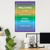 Affiche de bienvenue de réunion de famille personn (Bureau à domicile)