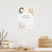 Affiche de bienvenue de révélation de genre animal (Cuisine)