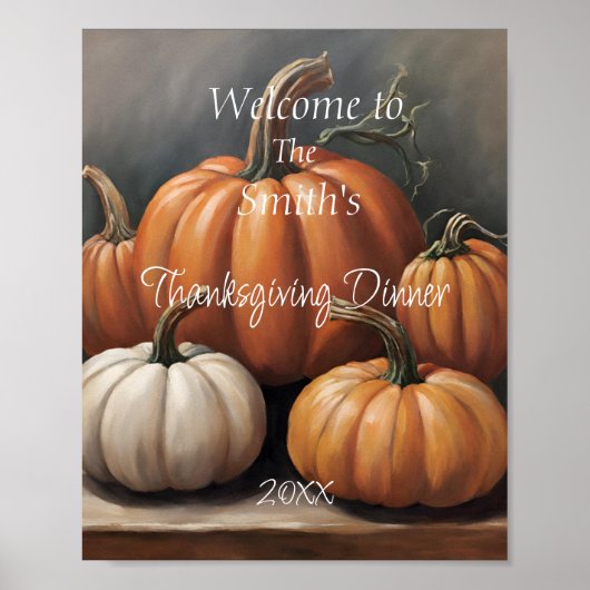 Affiche de bienvenue de Thanksgiving (Devant)