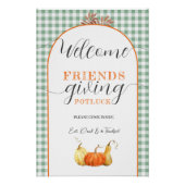 Affiche de bienvenue de Thanksgiving, Dîner d'acti (Devant)