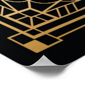 Affiche de bienvenue de vacances Art déco années 1 (Coin)