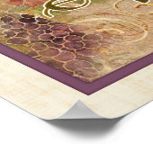 Affiche de bienvenue de vignobles de raisins âgés, (Coin)