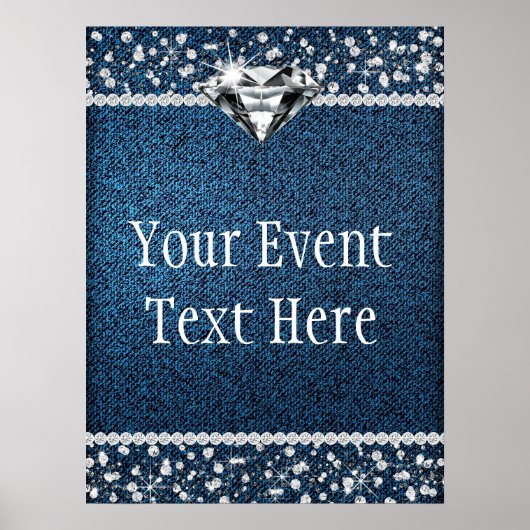Affiche de bienvenue Denim Diamond (Devant)
