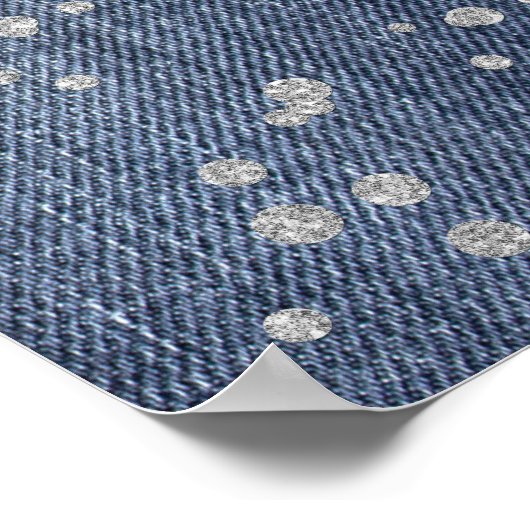 Affiche de bienvenue Denim et Silver Confetti (Coin)