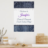 Affiche de bienvenue Denim et Silver Confetti (Cuisine)
