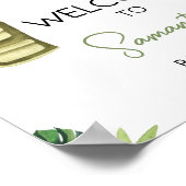 Affiche de bienvenue des animaux de la jungle trop (Coin)