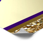 Affiche de bienvenue d'événement Purple Gold Elega (Coin)