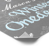 Affiche de bienvenue d'hiver Onederland anniversai (Coin)