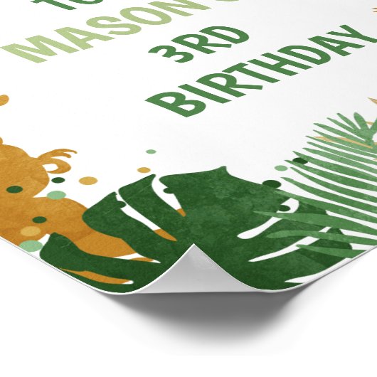 Affiche de bienvenue Dinosaur Gold Boy Feuille Jun (Coin)