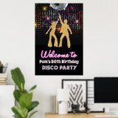 Affiche de bienvenue Disco Retro les années 70 Par (Bureau à domicile)