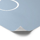 Affiche de bienvenue douche Dusty Blue Couples (Coin)