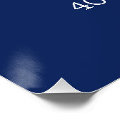 Affiche de bienvenue du 40e anniversaire bleu | Re (Coin)