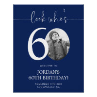 Affiche de bienvenue du 60e anniversaire bleu | Re