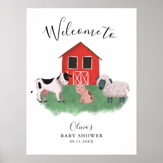 Affiche de bienvenue du Baby shower à thème de fer (Devant)