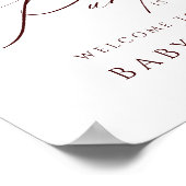 Affiche de bienvenue du Baby shower Citrouille Rus (Coin)