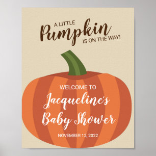 Affiche de bienvenue du Baby shower d'automne Citr