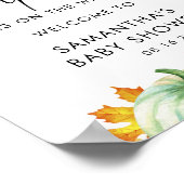 Affiche de bienvenue du Baby shower d'automne du p (Coin)