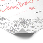 Affiche de bienvenue du Baby shower de flocon de n (Coin)