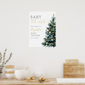 Affiche de bienvenue du Baby shower de Noël à l'ex (Cuisine)