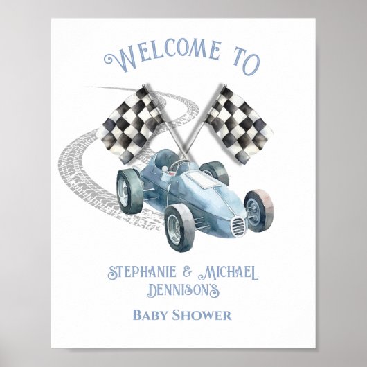 Affiche de bienvenue du Baby shower de soins de la (Devant)