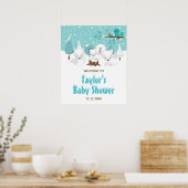 Affiche de bienvenue du Baby shower d'hiver des re (Cuisine)