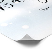 Affiche de bienvenue du Baby shower d'hiver neutre (Coin)