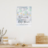 Affiche de bienvenue du Baby shower d'hiver neutre (Cuisine)